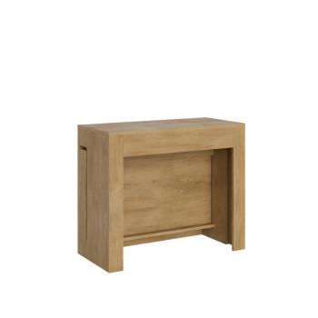 Consola Evolve - Consola extensible 90x42/302 cm Evolve blanco fresno con extensiones internas