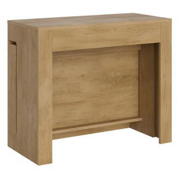 Consola Evolve - Consola extensible 90x42/302 cm Evolve blanco fresno con extensiones internas