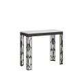 Mesa consola extensible Ghibli Small Evolution 90x40/196 cm con estructura antracita
