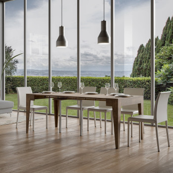 Consola Isotta - Consola extensible 90x42/302 cm Isotta Fresno Blanco