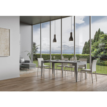 Consola Isotta - Consola extensible 90x42/302 cm Isotta Fresno Blanco