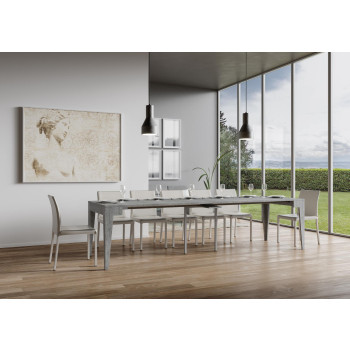 Consola Isotta - Consola extensible 90x42/302 cm Isotta Fresno Blanco