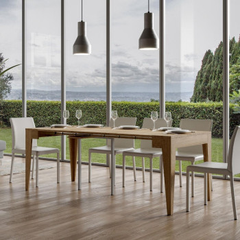 Consola Isotta - Consola extensible 90x42/302 cm Isotta Fresno Blanco