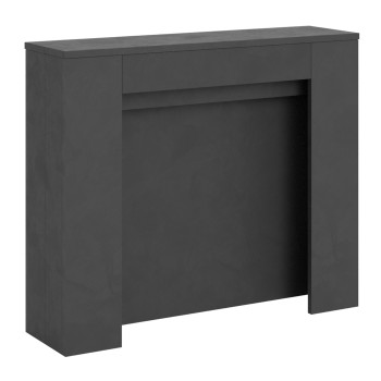 Consola Kiba - Consola extensible Kiba 90x25/211 cm fresno blanco con extensiones interiores