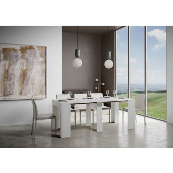 Consola Módem - Consola Extensible 90x42/302 cm Módem Blanco Fresno