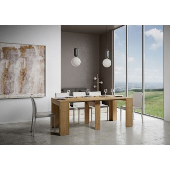 Consola Módem - Consola Extensible 90x42/302 cm Módem Blanco Fresno