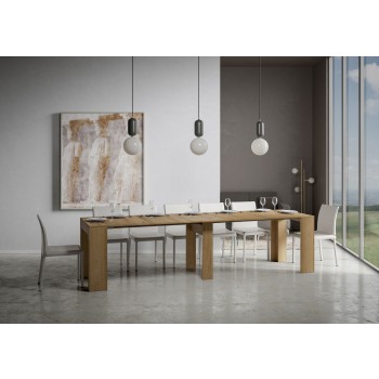 Consola Módem - Consola Extensible 90x42/302 cm Módem Blanco Fresno