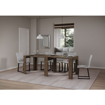 Consola estrecha - Consola extensible 90x25/181 cm Fresno blanco estrecho