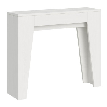 Consola estrecha - Consola extensible 90x25/181 cm Fresno blanco estrecho