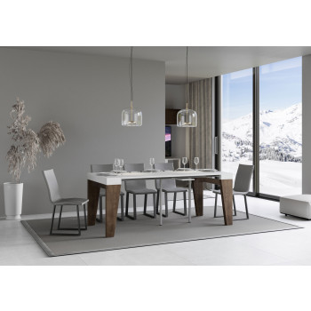 Consola Naxy - Consola extensible 90x40/300 cm Naxy Fresno Blanco