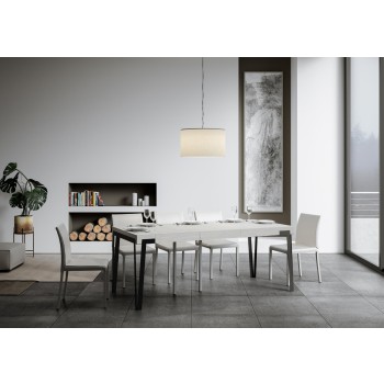 Consola Rio con estructura antracita - 90x40/300 cm Consola extensible Rio Premium en roble natural con estructura antracita