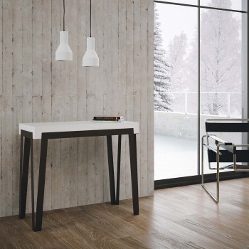 Consola Rio con estructura antracita - 90x40/300 cm Consola extensible Rio en roble natural con estructura antracita