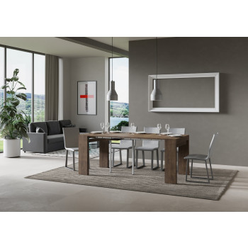 Mesa consola Roxell - Mesa consola extensible 90x40/300 cm Roxell Fresno blanco