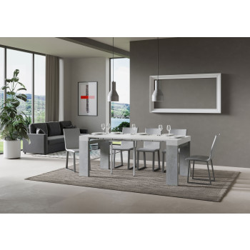 Mesa consola Roxell - Mesa consola extensible 90x40/300 cm Roxell Fresno blanco