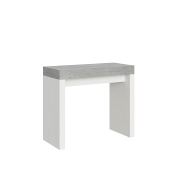 Mesa consola Roxell - Mesa consola extensible 90x40/300 cm Roxell Fresno blanco