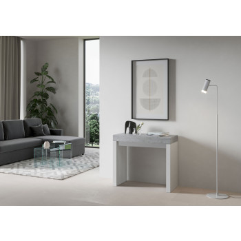 Mesa consola Roxell - Mesa consola extensible 90x40/300 cm Roxell Fresno blanco