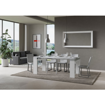 Mesa consola Roxell - Mesa consola extensible 90x40/300 cm Roxell Fresno blanco