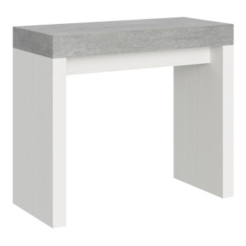 Mesa consola Roxell - Mesa consola extensible 90x40/300 cm Roxell Fresno blanco