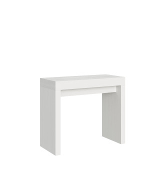 Mesa consola Roxell - Mesa consola extensible 90x40/300 cm Roxell Fresno blanco