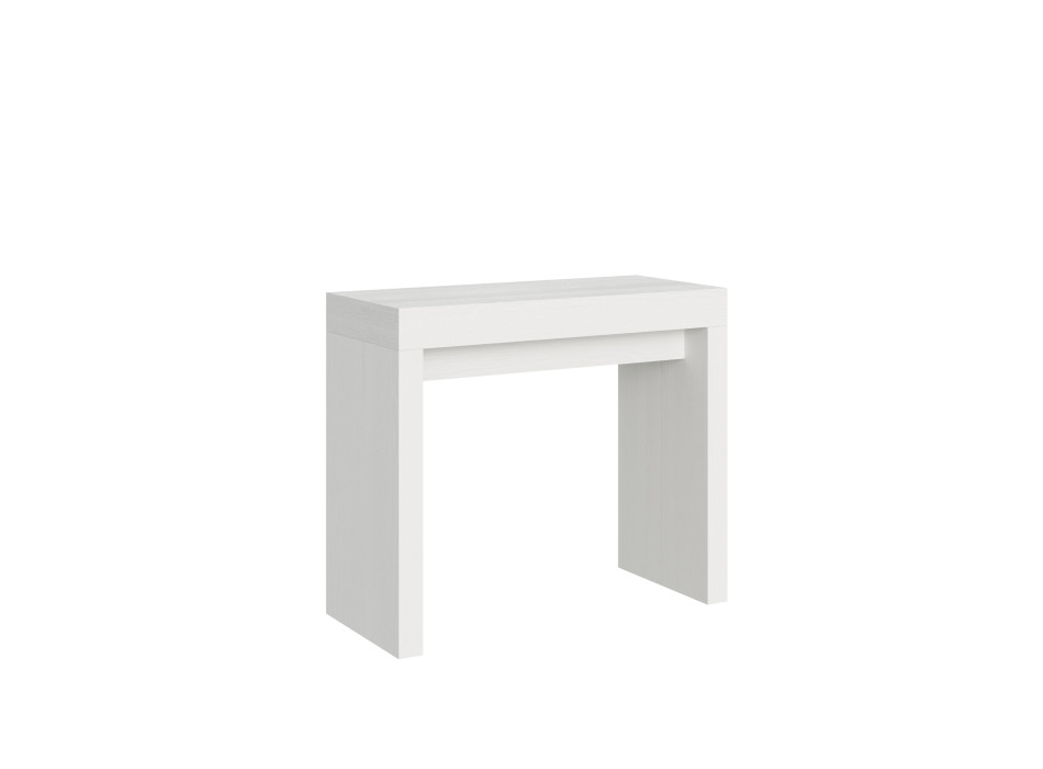 Mesa consola Roxell - Mesa consola extensible 90x40/300 cm Roxell Fresno blanco