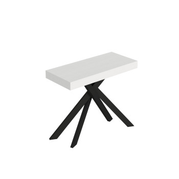 Consola Saki con patas antracita - Consola extensible Saki pequeña de cachemira 90x40/196 cm con patas antracita