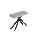Mesa consola extensible pequeña Saki 90x40/196 cm con patas antracita