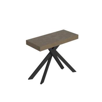 Consola Saki Premium con patas antracita - Consola extensible 90x40/196 cm Saki Small Premium cachemir con patas antracita