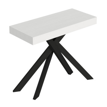 Consola Saki Premium con patas antracita - Consola extensible 90x40/300 cm Saki Premium cachemir con patas antracita