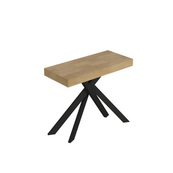 Consola Saki Premium con patas antracita - Consola extensible 90x40/300 cm Saki Premium cachemir con patas antracita