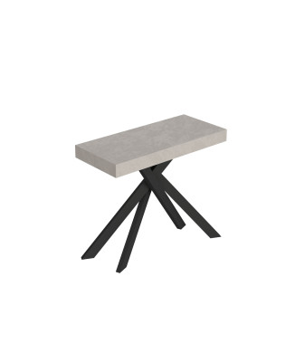 Consola Saki Premium con patas antracita - Consola extensible 90x40/300 cm Saki Premium cachemir con patas antracita