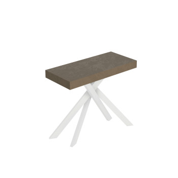 Consola Saki Premium con Patas Blancas - Consola Extensible 90x40/300 cm Saki Premium Cashmere con Patas Blancas