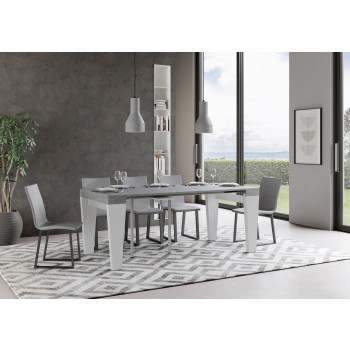 Consola Spimbo - Consola extensible 90x40/196 cm Spimbo Pequeña Fresno Blanco