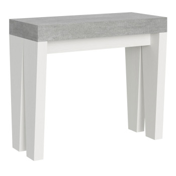 Consola Spimbo - Consola extensible 90x40/196 cm Spimbo Pequeña Fresno Blanco