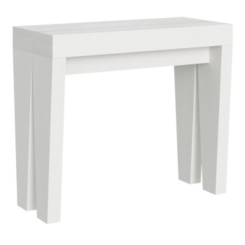 Consola Spimbo - Consola extensible 90x40/196 cm Spimbo Pequeña Fresno Blanco