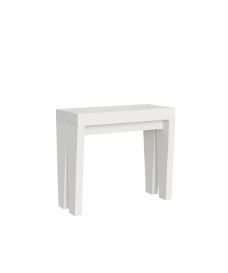 Consola Spimbo - Consola extensible 90x40/196 cm Spimbo Pequeña Fresno Blanco
