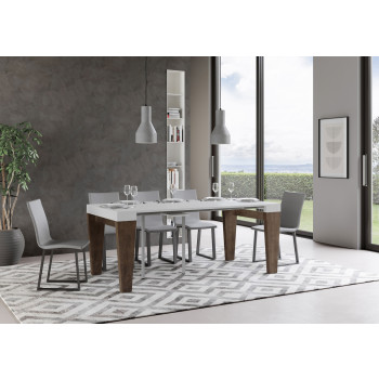 Consola Spimbo - Consola extensible 90x40/300 cm Spimbo Fresno Blanco