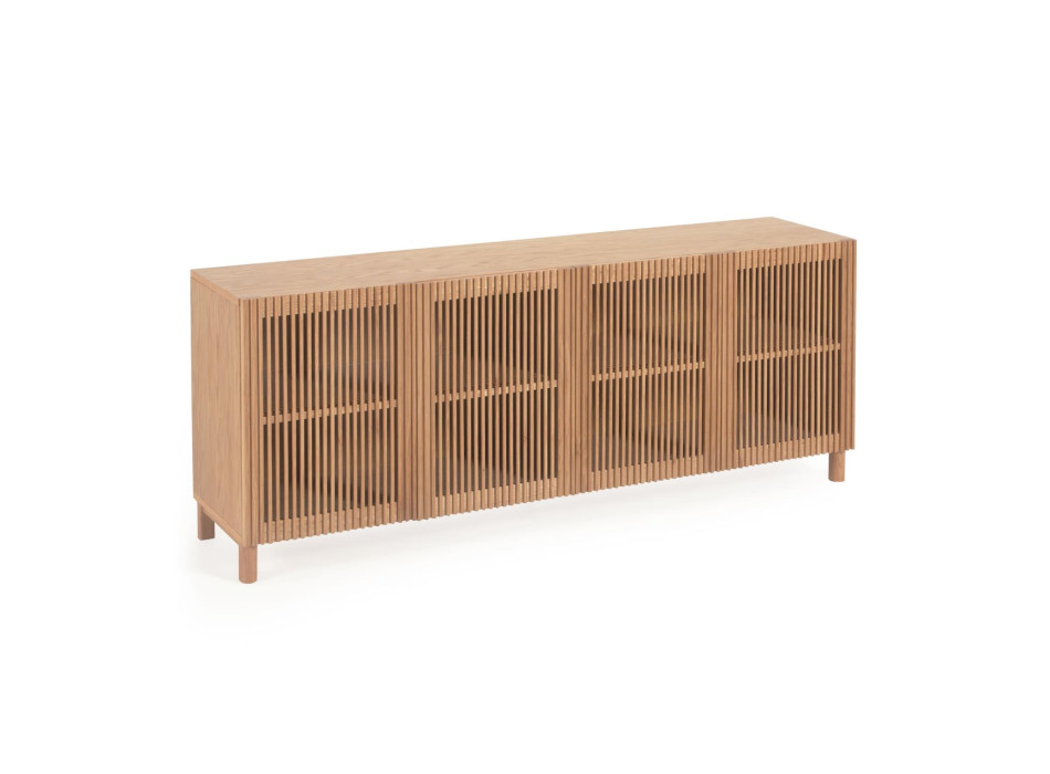 Aparador Beyla de 4 puertas en madera maciza y chapa de roble 180 x 71,5 cm FSC 100%