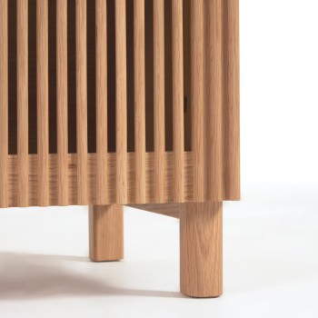 Aparador Beyla de 4 puertas en madera maciza y chapa de roble 180 x 71,5 cm FSC 100%