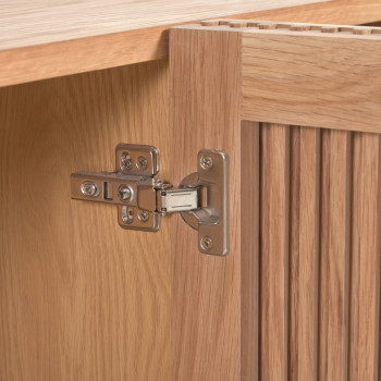 Aparador Beyla de 4 puertas en madera maciza y chapa de roble 180 x 71,5 cm FSC 100%