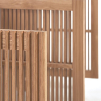 Aparador Beyla de 4 puertas en madera maciza y chapa de roble 180 x 71,5 cm FSC 100%