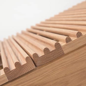 Aparador Beyla de 4 puertas en madera maciza y chapa de roble 180 x 71,5 cm FSC 100%