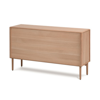 Aparador Lenon de 2 puertas y 3 cajones en madera y chapa de roble, 155x86 cm, Crédito FSC MIX
