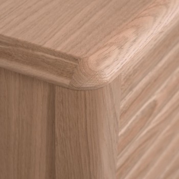 Aparador Lenon de 2 puertas y 3 cajones en madera y chapa MIX Crédito