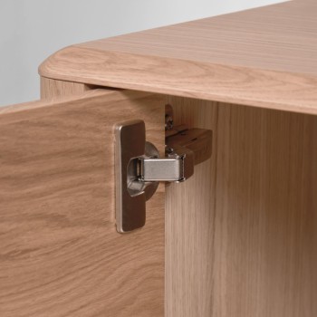 Aparador Lenon de 2 puertas y 3 cajones en madera y chapa MIX Crédito