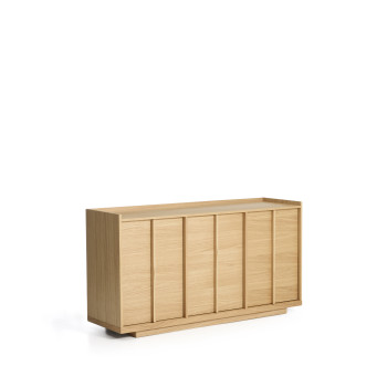 Aparador Onix en chapa de roble con acabado en tono natural 150 x 80 cm FSC Mix Credit
