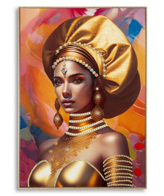 PINTURA SOBRE LIENZO CON CUADRO SAMIRA -B-