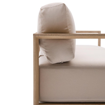 Sofá Ambra de 3 plazas en madera maciza de acacia con acabado claro, 249 cm, FSC 100%