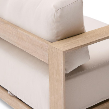 Sofá Ambra de 3 plazas en madera maciza de acacia con acabado claro, 249 cm, FSC 100%