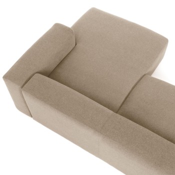Sofá Blok 2 plazas chaise longue derecha beige 240 cm