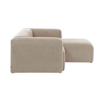 Sofá Blok 2 plazas chaise longue derecha beige 240 cm